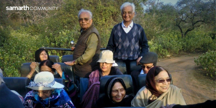 Senior Samarth Community members on a jungle safari